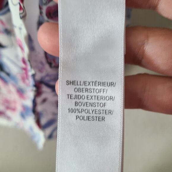 Adrianna Papell Floral Pullover Blouse SZ Small Office Work‎ Career Travel - Picture 5 of 10